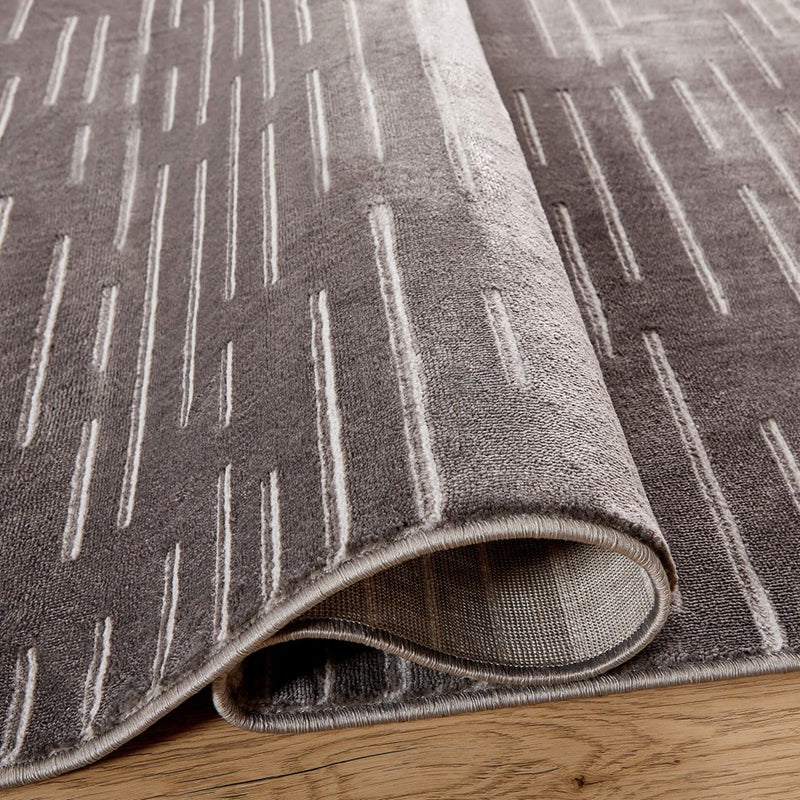 Lavin Rugs U9005 Brenta 9'10" x 13'2" Linear Rug, Grey Cream/Grey