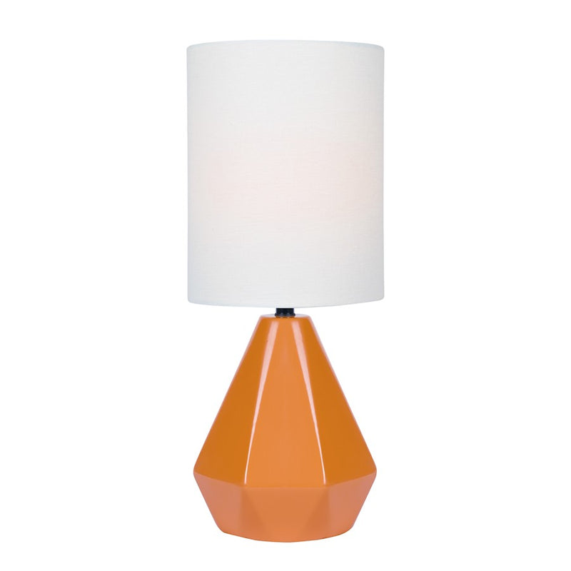 Lite Source Mason Mini 1 Light Table Lamp, White Linen