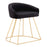 LumiSource Canary Upholstered Vanity Stool, Gold/Black - B18-CANARYUPAUVBK