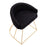 LumiSource Canary Upholstered Vanity Stool, Gold/Black