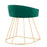 LumiSource Canary Upholstered Vanity Stool, Gold/Green