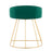 LumiSource Canary Upholstered Vanity Stool, Gold/Green