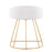 LumiSource Canary Upholstered Vanity Stool, Gold/White
