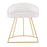 LumiSource Canary Upholstered Vanity Stool, Gold/White