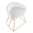 LumiSource Canary Upholstered Vanity Stool, Gold/White
