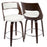 LumiSource Cecina 24.5'' Counter Stool, Set of 2, CH/WH/Chrome