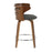 LumiSource Cosini Counter Stool, Set of 2, Wal/Charcoal/Chrome
