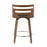 LumiSource Cosini Counter Stool, Set of 2, Wal/Charcoal/Chrome
