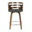 LumiSource Cosini Counter Stool, Set of 2, Wal/Charcoal/Chrome