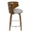 LumiSource Cosini 24" Counter Stool, Set/2, WAL/GY/CH
