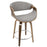 LumiSource Curvini 24'' Counter Stool, Set/2, WAL/GY/CH