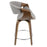 LumiSource Curvini 24'' Counter Stool, Set/2, WAL/GY/CH