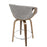 LumiSource Curvini 24'' Counter Stool, Set/2, WAL/GY/CH