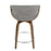 LumiSource Curvini 24'' Counter Stool, Set/2, WAL/GY/CH