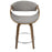 LumiSource Curvini 24'' Counter Stool, Set/2, WAL/GY/CH