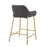 LumiSource Daniella Counter Stool, Set of 2, Gold/Charcoal