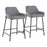 LumiSource Daniella Counter Stool, Set of 2, Black/Grey Fabric - B24-DNLA2BKGY2