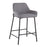 LumiSource Daniella Counter Stool, Set of 2, Black/Grey Fabric