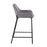 LumiSource Daniella Counter Stool, Set of 2, Black/Grey Fabric