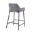 LumiSource Daniella Counter Stool, Set of 2, Black/Grey Fabric
