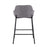 LumiSource Daniella Counter Stool, Set of 2, Black/Grey Fabric