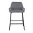LumiSource Daniella Counter Stool, Set of 2, Black/Grey Fabric