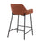 LumiSource Daniella Counter Stool, Set of 2, Black/Camel