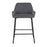 LumiSource Daniella Counter Stool, Set of 2, Black/Grey