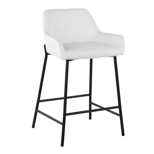 LumiSource Daniella Counter Stool, Set of 2, Black/White