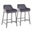 LumiSource Daniella Counter Stool, Set of 2, Black/Silver - B24-DNLA2BKVSV2