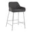 LumiSource Daniella Counter Stool, Set of 2, Chrome/Charcoal
