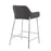 LumiSource Daniella Counter Stool, Set of 2, Chrome/Charcoal