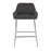 LumiSource Daniella Counter Stool, Set of 2, Chrome/Charcoal