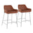 LumiSource Daniella Counter Stool, Set of 2, Chrome/Camel - B24-DNLA2CHRMPUCAM2