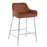 LumiSource Daniella Counter Stool, Set of 2, Chrome/Camel