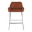 LumiSource Daniella Counter Stool, Set of 2, Chrome/Camel