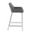 LumiSource Daniella Counter Stool, Set of 2, Chrome/Grey