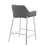 LumiSource Daniella Counter Stool, Set of 2, Chrome/Grey