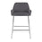 LumiSource Daniella Counter Stool, Set of 2, Chrome/Grey