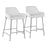 LumiSource Daniella Counter Stool, Set of 2, Chrome/White - B24-DNLA2CHRMPUW2