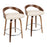 LumiSource Grotto 25" Counter Stool, Set/2, Wal/Cream/CH - B24-GROTTO2-SWVRWLCR2