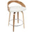 LumiSource Grotto 25" Counter Stool, Set of 2, Zebra/WH/Chrome