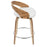 LumiSource Grotto 25" Counter Stool, Set of 2, Zebra/WH/Chrome