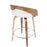 LumiSource Grotto 25" Counter Stool, Set of 2, Zebra/WH/Chrome
