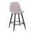 LumiSource Pebble Counter Stool, Set of 2, Black Metal/Beige
