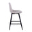 LumiSource Pebble Counter Stool, Set of 2, Black Metal/Beige