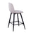 LumiSource Pebble Counter Stool, Set of 2, Black Metal/Beige