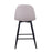 LumiSource Pebble Counter Stool, Set of 2, Black Metal/Beige