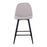 LumiSource Pebble Counter Stool, Set of 2, Black Metal/Beige