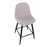 LumiSource Pebble Counter Stool, Set of 2, Black Metal/Beige